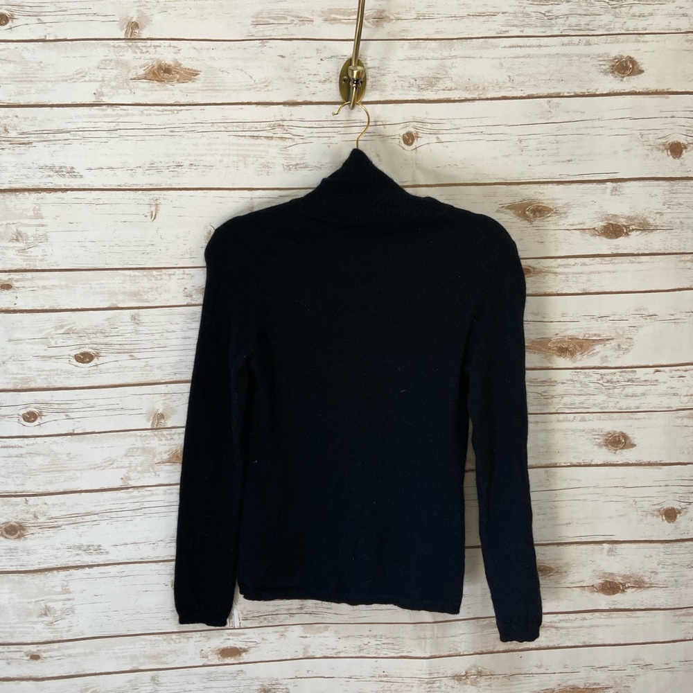 Cashmere by charter club black turtle neck size small